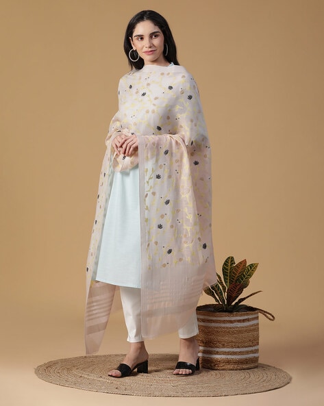 Dupatta with Woven Motifs Price in India