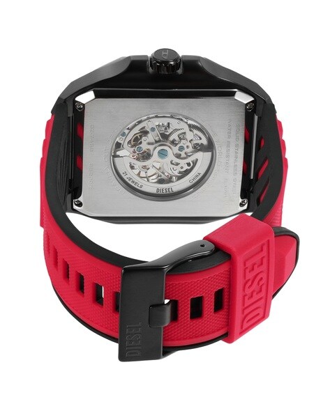 Buy DIESEL Flayed Skeleton Analogue Watch-DZ7469 | Red Color Men