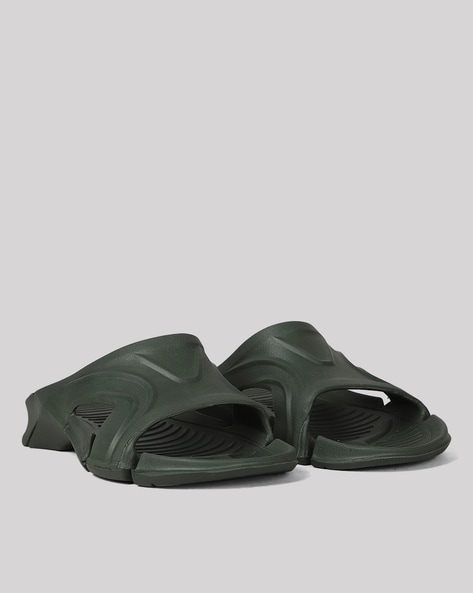 Buy Olive Green Flip Flop Slippers for Men by Carlton London