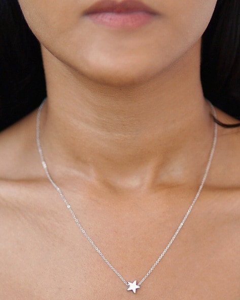 Oyster Small Solitaire Diamond Pendant Necklace – John Atencio