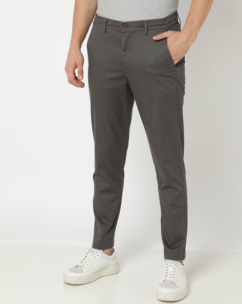 Buy Grey Trousers & Pants for Men by NETPLAY Online
