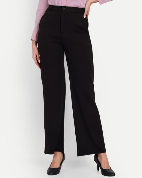 Buy Black Trousers & Pants for Women by Broadstar Online