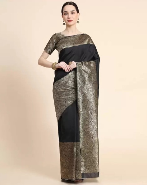 Buy Olive Sarees for Women by Indie Picks Online | Ajio.com | Women, Chic  office wear, College attire