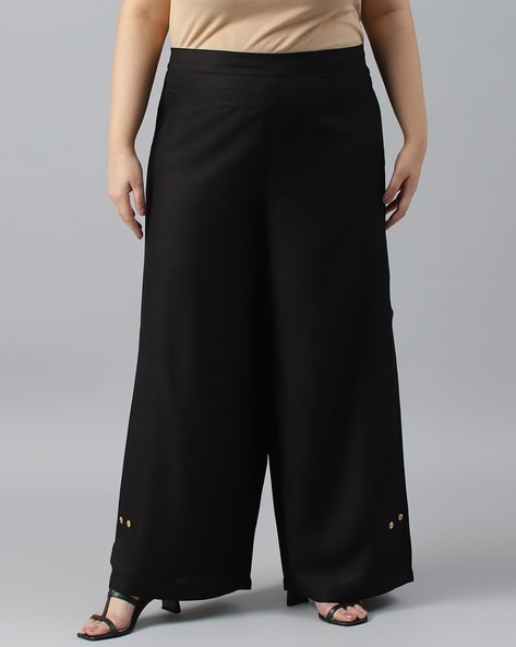 W Palazzos with Semi-Elasticated Waist