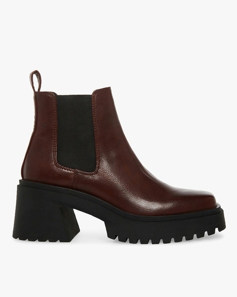 Steve madden chunky hot sale heel booties