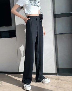 UK STOCK Womens Drawstring Wide Leg Long Pants Casual Loose Baggy Trousers  Plus  eBay
