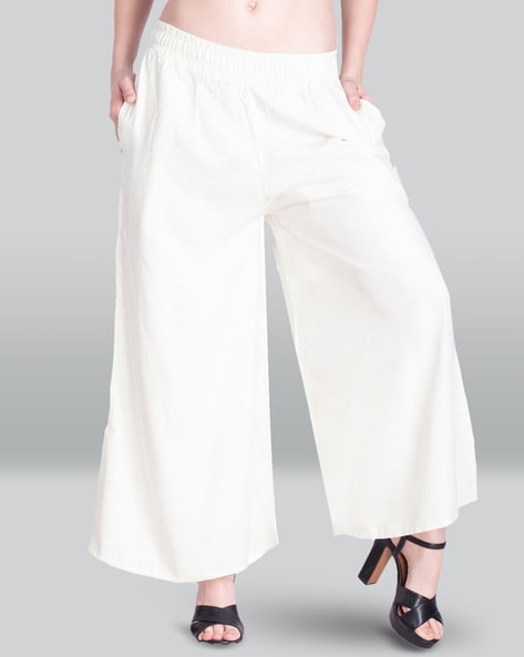 Buy Off White Trousers & Pants for Women by LYRA Online