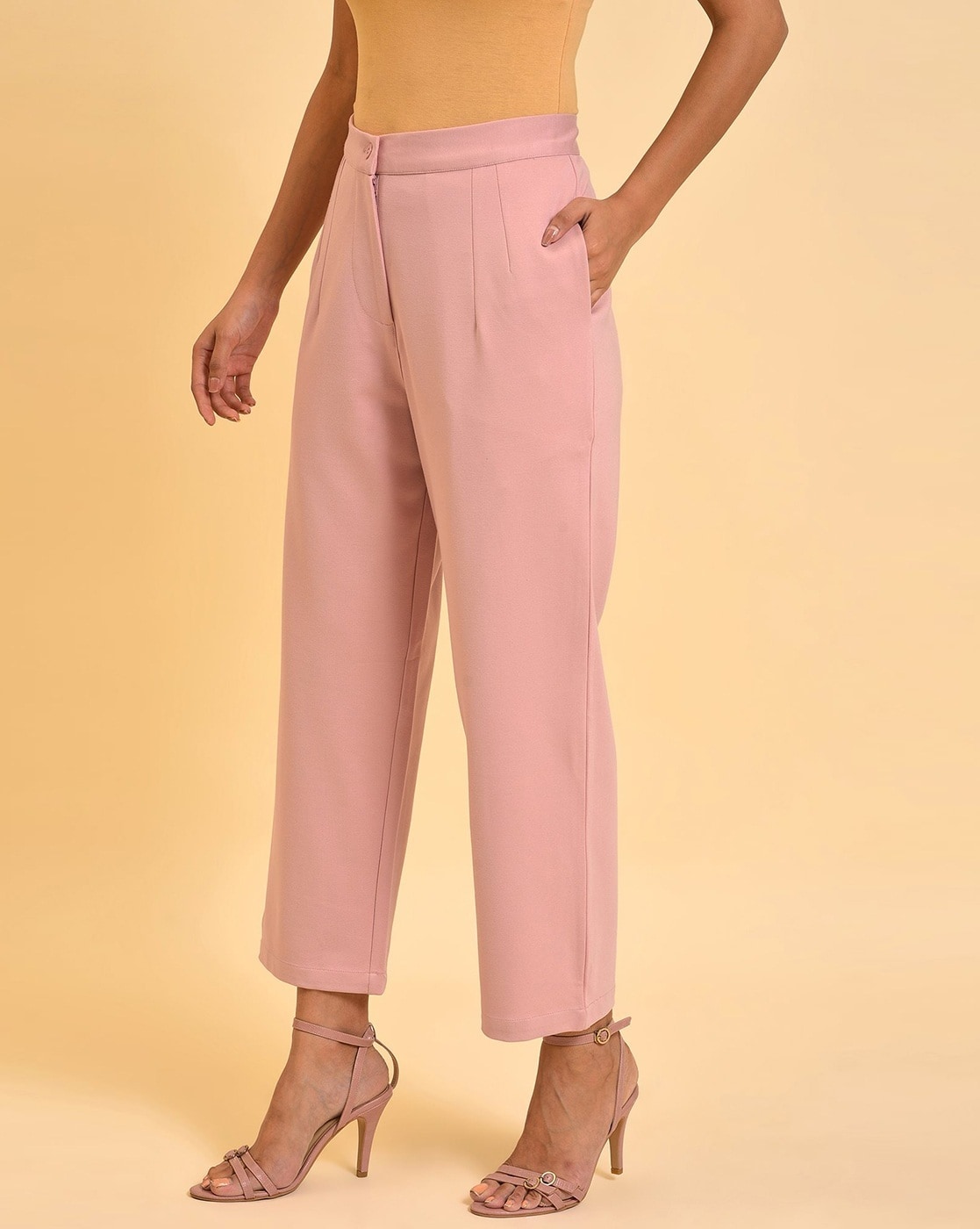 Magic Ankle Crop Skinny Pants in Dark Pink - Simply Bee Boutique