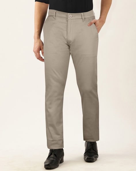 George Mens Premium Straight Fit Khaki Pants India | Ubuy