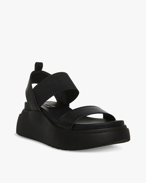 Steve madden cheap black platform wedges