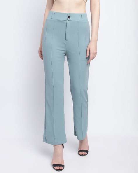 Buy Sea Green Trousers & Pants for Women by WUXI Online