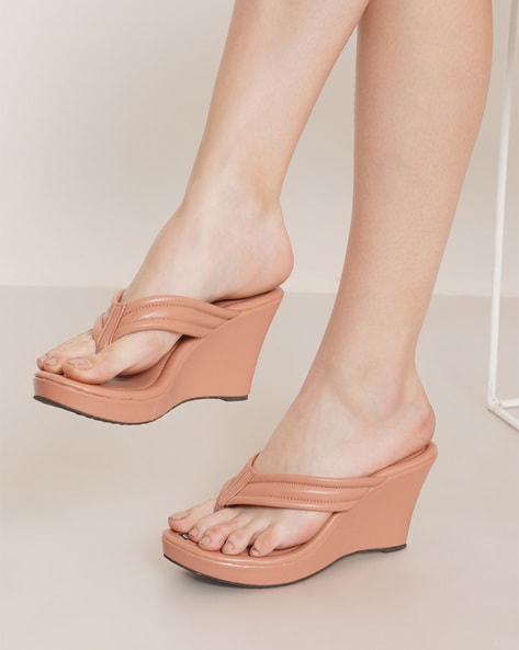 Peach on sale wedge heels