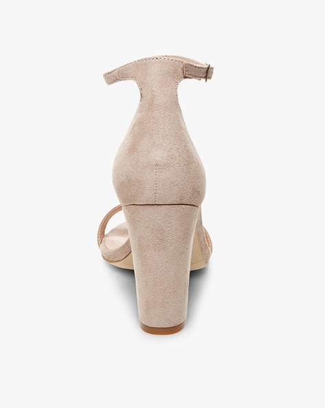 Suede nude sandals new arrivals