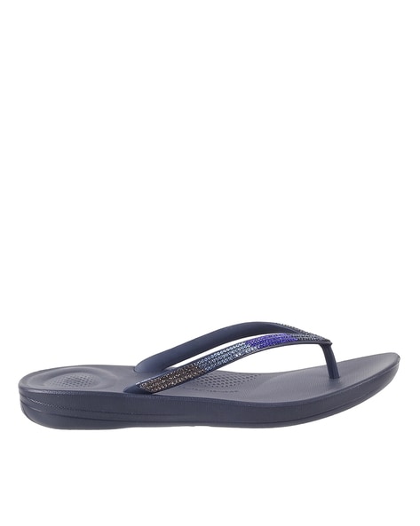 Buy Tommy Hilfiger Women Navy Blue & Red Printed Thong Flip Flops - Flip  Flops for Women 8692781 | Myntra