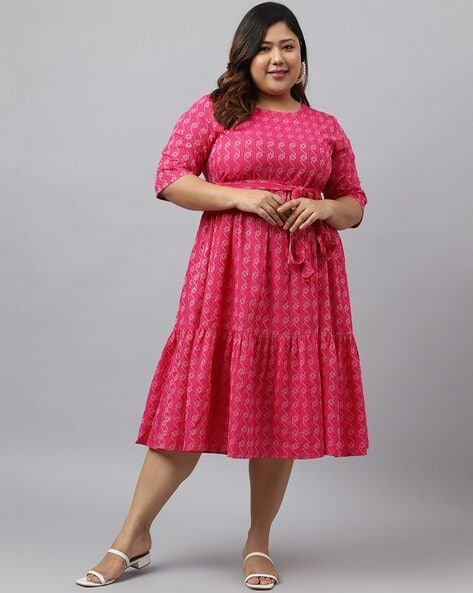 Buy Pink Dresses for Women by XL LOVE - BY JANASYA Online