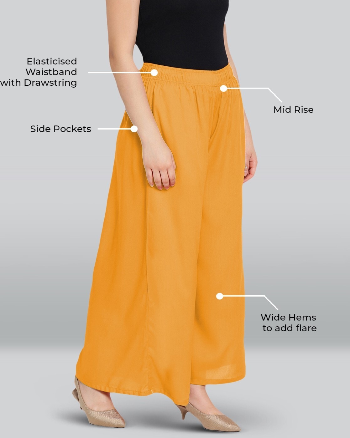 Buy Mustard Trousers & Pants for Women by LYRA Online | Ajio.com
