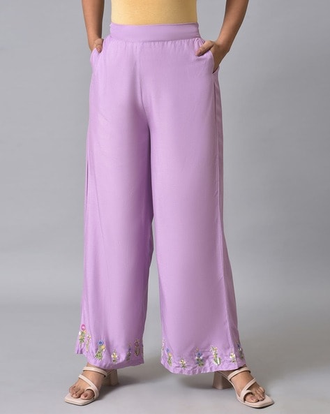 Buy Beige & Pink Pants for Women by SWADESH Online | Ajio.com