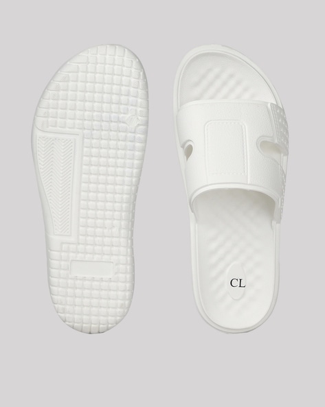 Buy Off White Flip Flop Slippers for Men by Carlton London