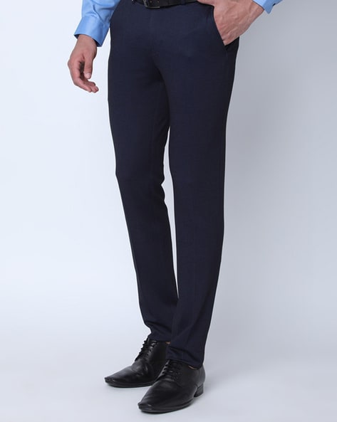 Buy Oxemberg Oxemberg Men Slim Fit Formal Trousers at Redfynd