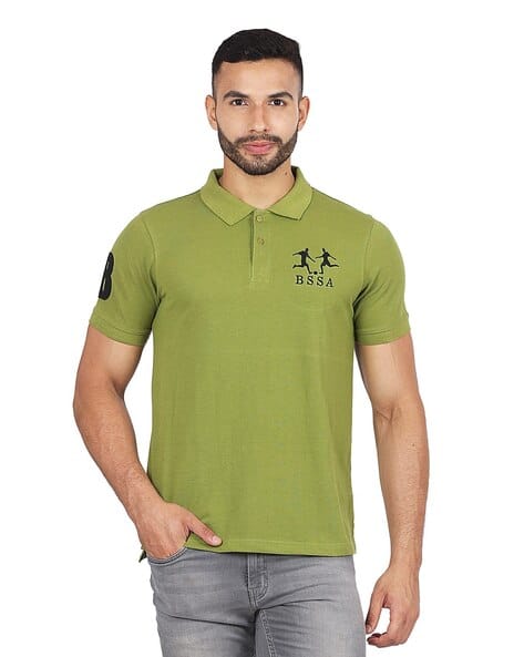 parrot green polo t shirt