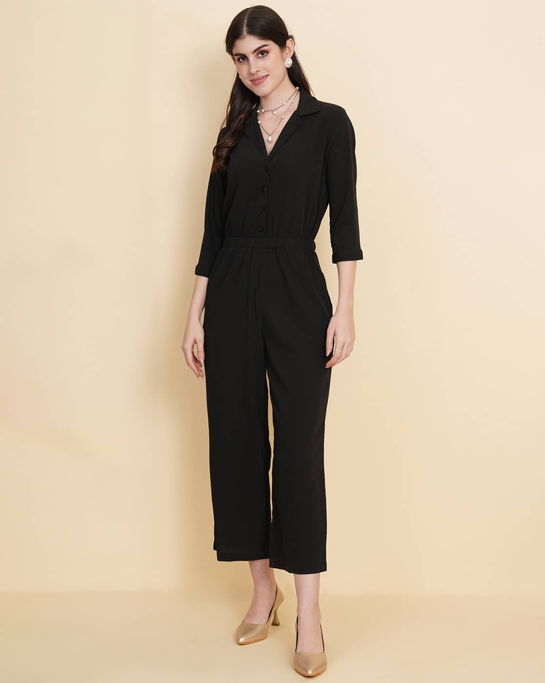 Buy Black Jumpsuits &Playsuits for Women by RAASSIO Online | Ajio.com