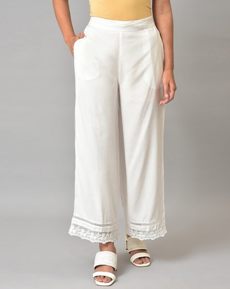 Buy Off-White Pants for Women by AVAASA MIX N' MATCH Online | Ajio.com