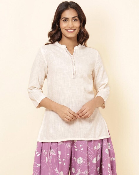 Fabindia women's straight cotton on sale kurta