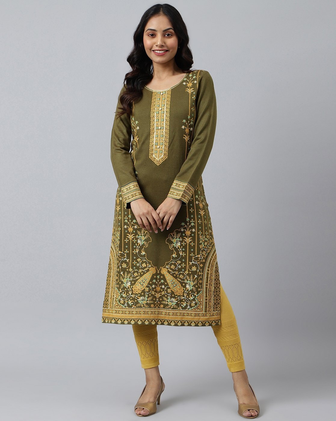 Buy Yellow Churidars & Leggings for Women by AURELIA Online