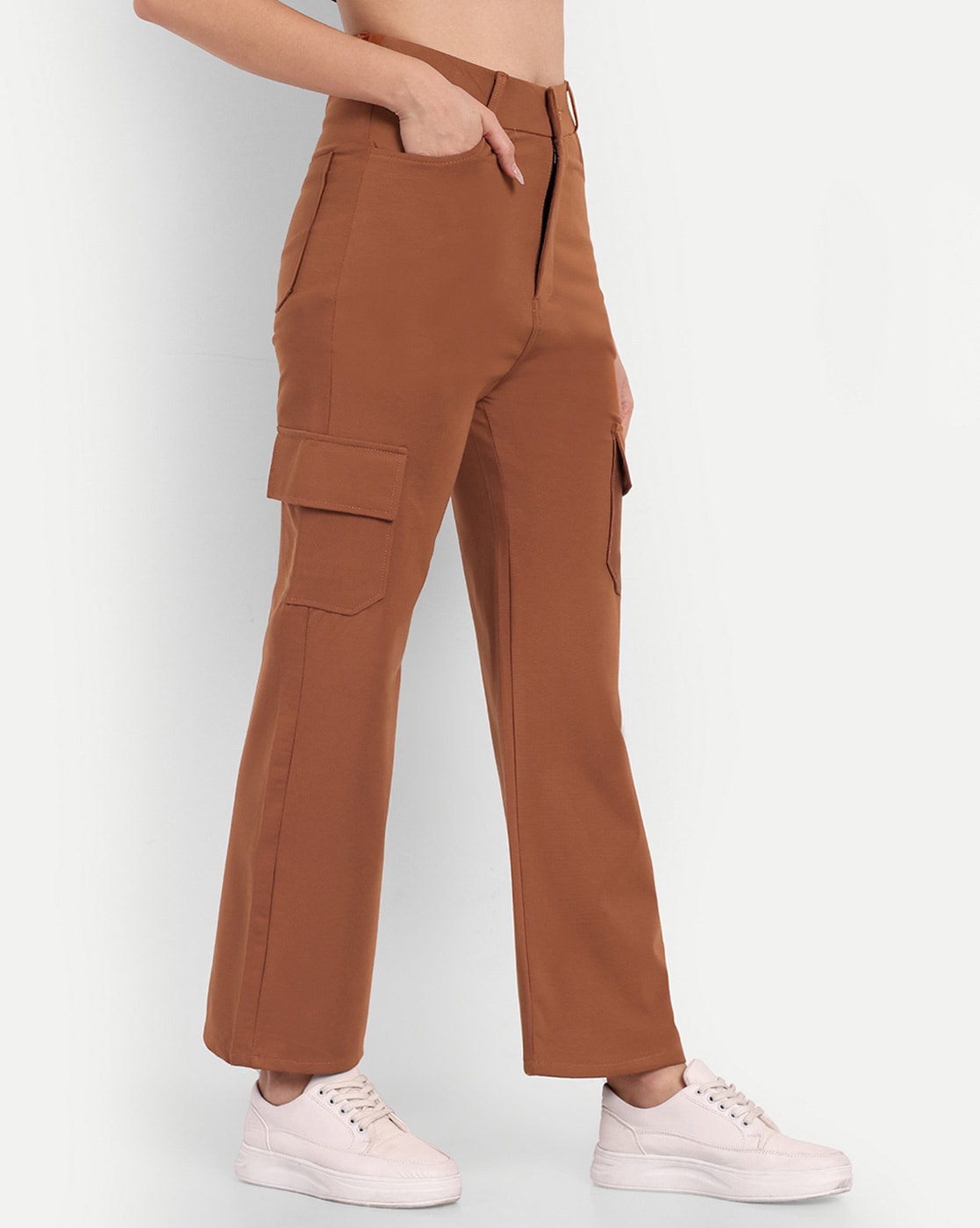 Arizona Womens Low Rise Flare Cargo Pant-Juniors - JCPenney