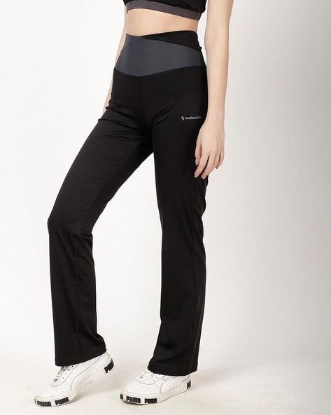 Women Logo Print Straight Track Pants