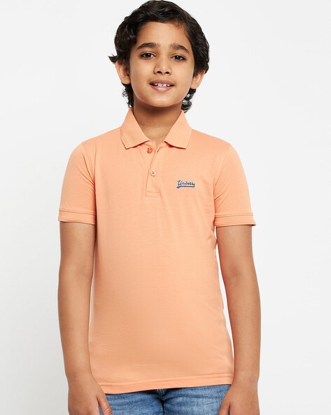 boys coral polo