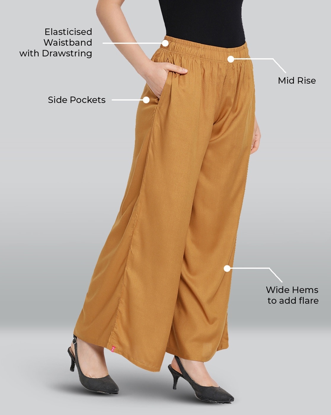 Lyra Flared Women Beige Trousers - Buy Lyra Flared Women Beige Trousers  Online at Best Prices in India | Flipkart.com