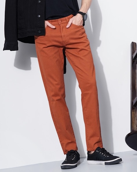 Slim Fit Flat-Front Chinos