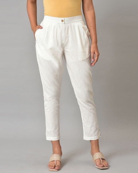 Buy White Trousers & Pants for Women by AURELIA Online