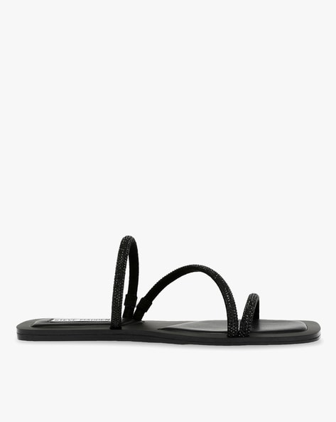 Steve Madden Mona Black Sandals | Backwards Boutique