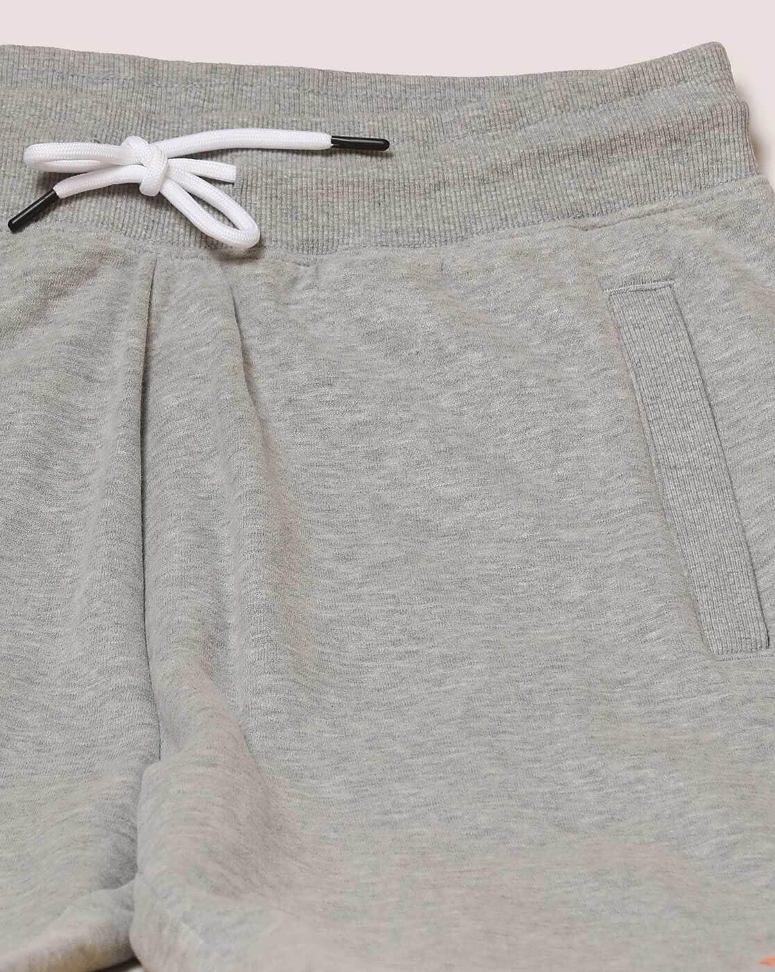 Ash Grey Sweat Cuffed High Waist Joggers