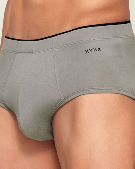Buy Men's Pack of 3 - Solid Briefs with Elasticised Waistband Online