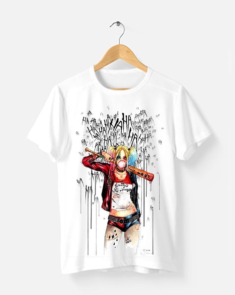 Harley quinn white clearance shirt