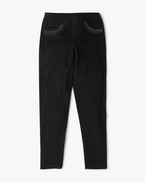Jeans & Trousers, Brand :Rio,Good Quality Black Jeggings Size S/M Wa