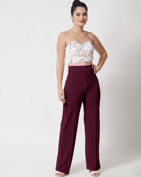 High waisted palazzo pants | P13432 | NISSA