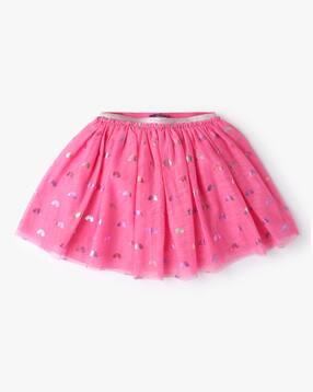 kg frendz Geometric Print Flared Skirt-picture-34
