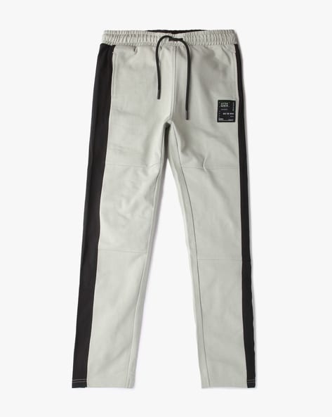 Buy Sage Green & Black Track Pants for Boys by YB DNMX Online
