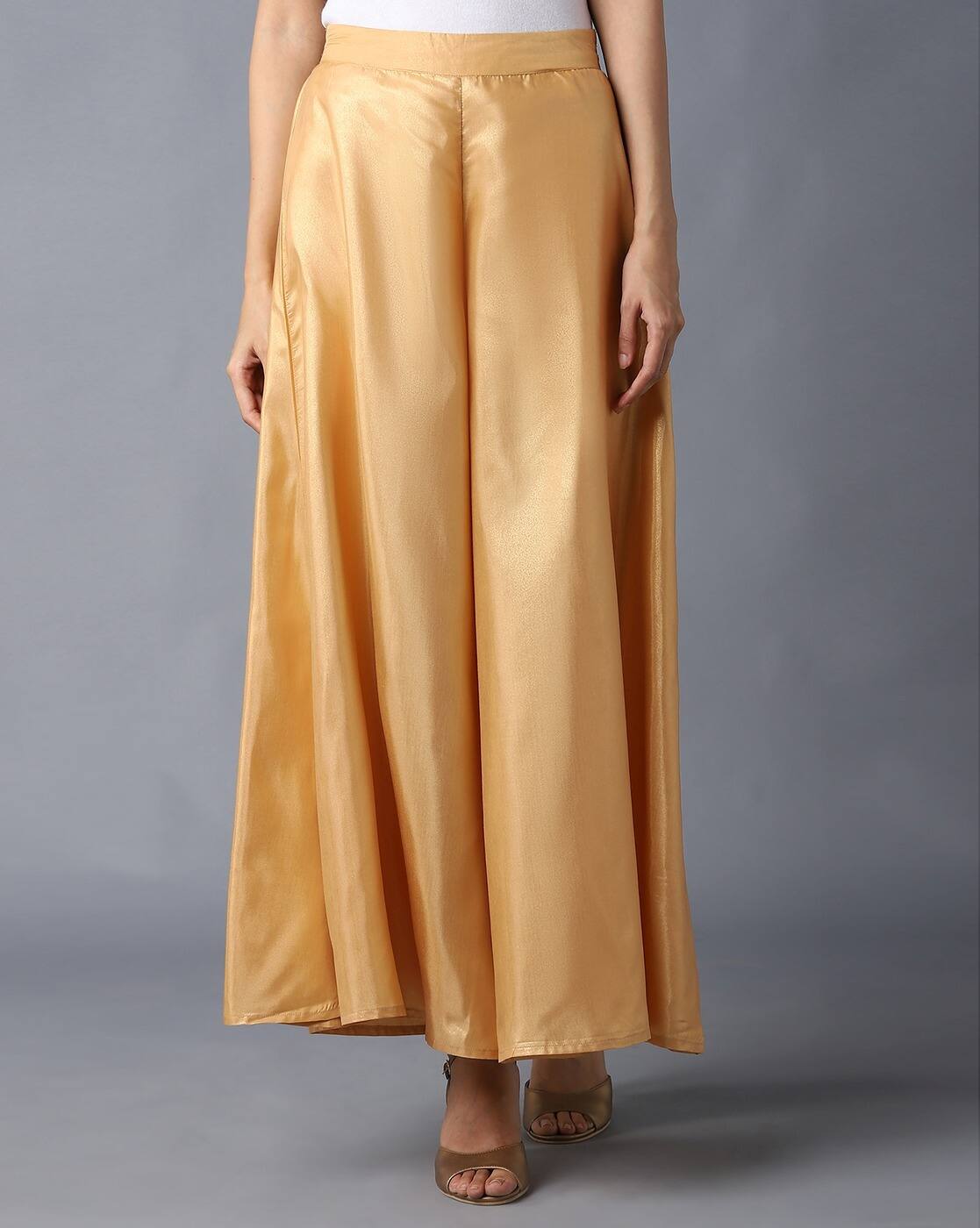 Flared Palazzo Pants with Elasticated Waist