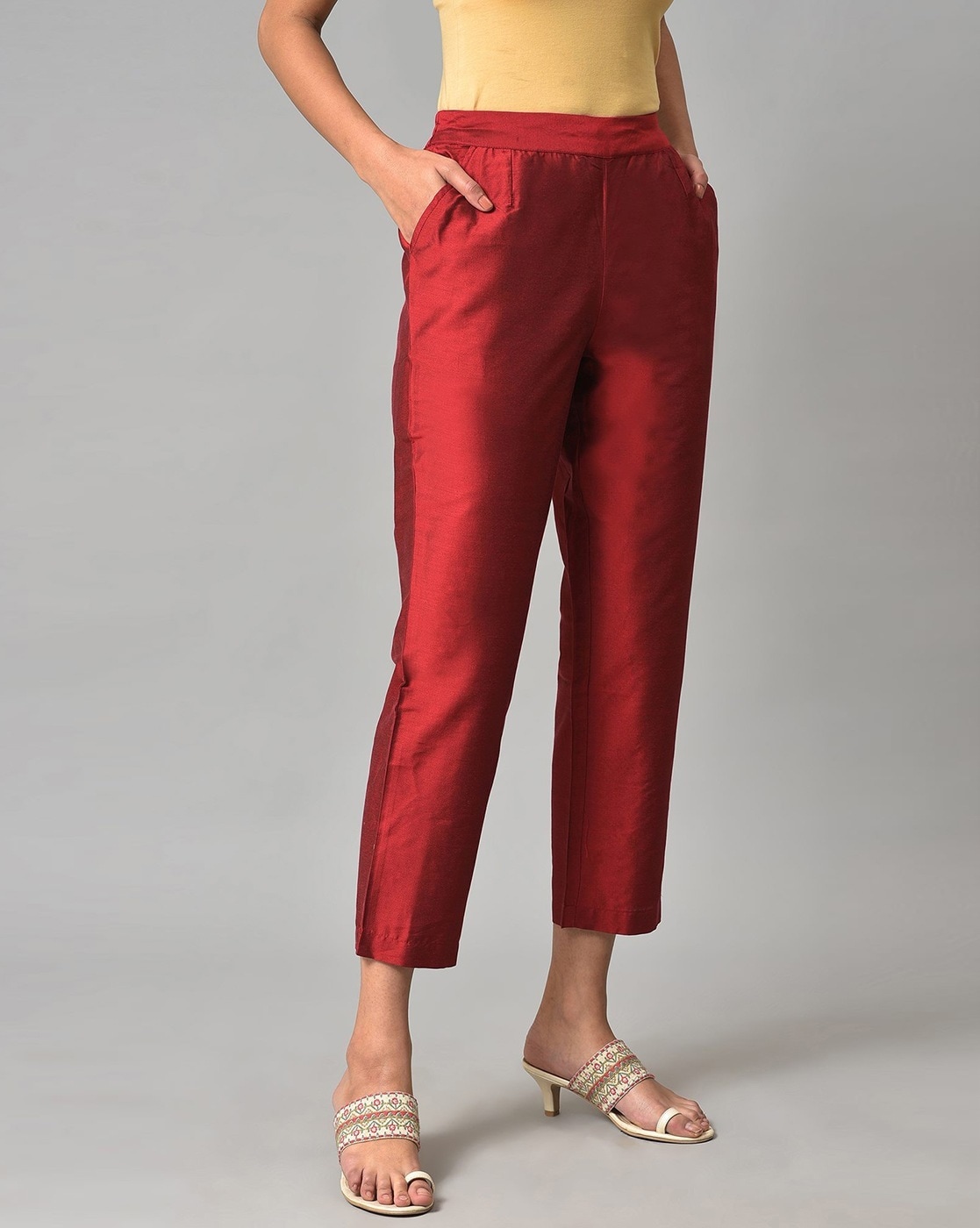 Linen Trousers With Elastic Waist - ALLSEAMS