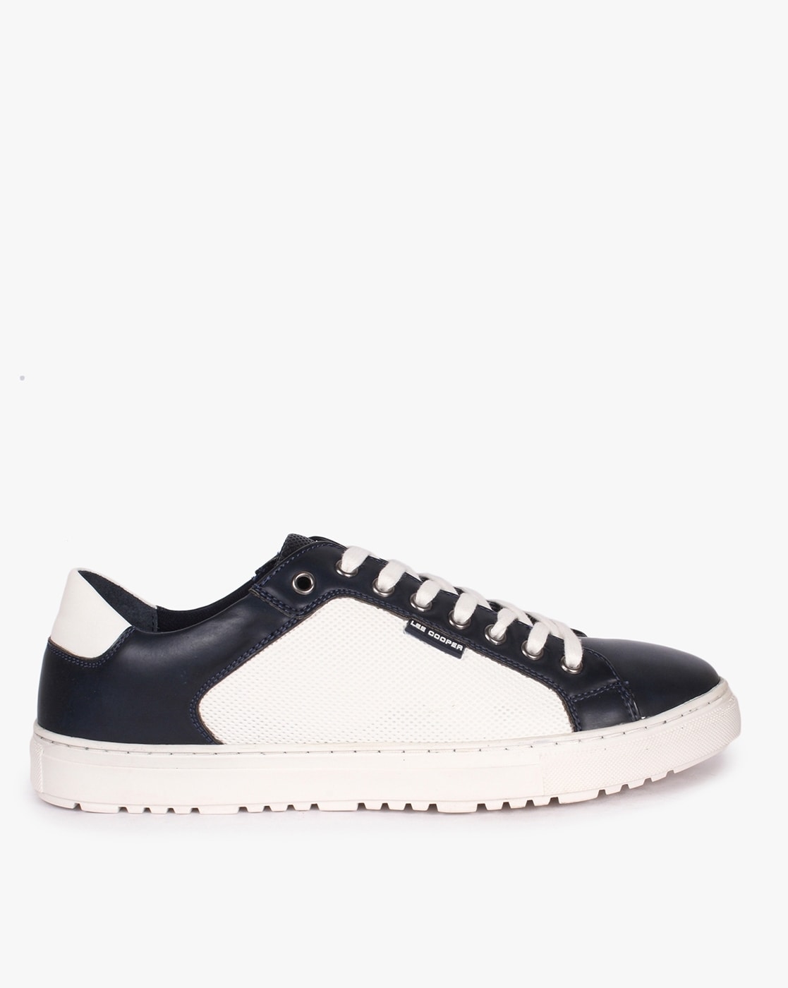 Buy LEE COOPER Blue Mens Leather Lace Up Sneakers | Shoppers Stop