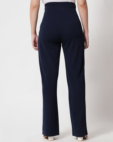 KOTTY Regular Fit Women Dark Blue Trousers - Buy KOTTY Regular Fit