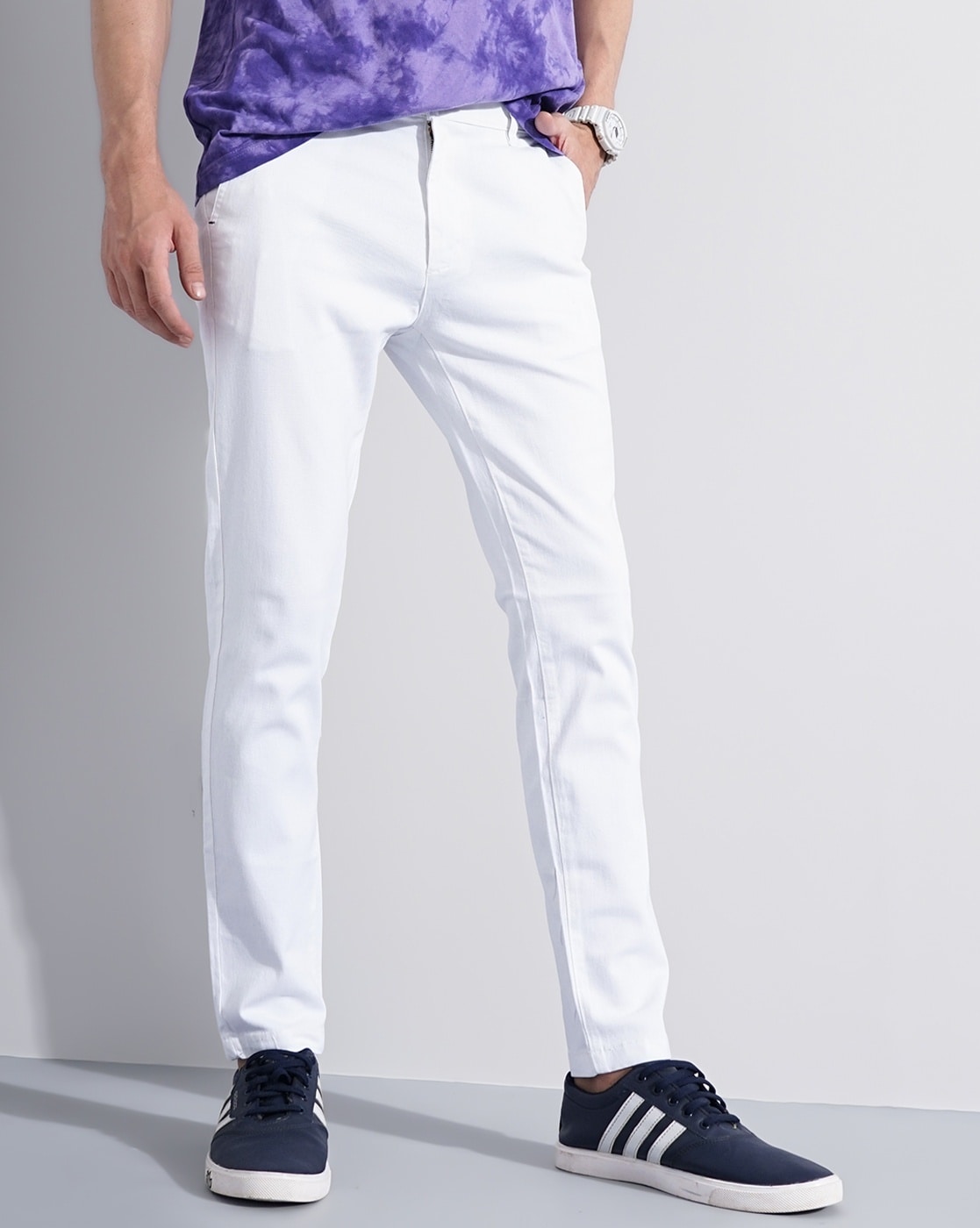 Pantaflat Trouser in Cotton Optical White | Loro Piana