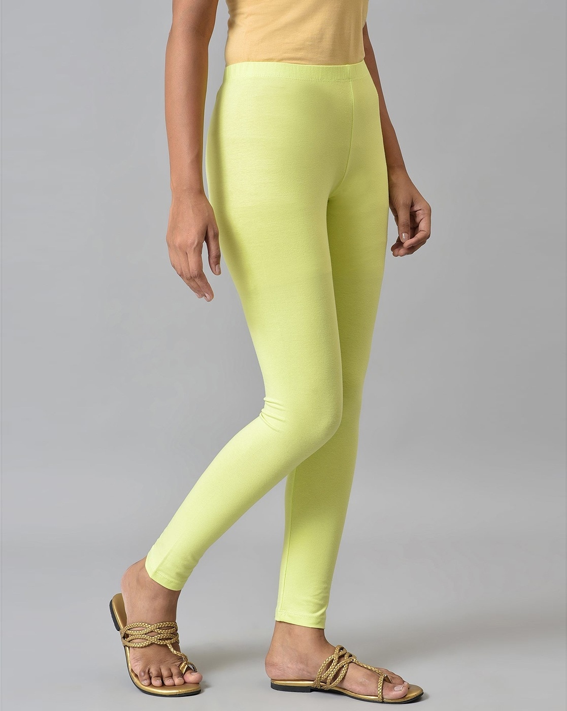 Buy Yellow Churidars & Leggings for Women by AURELIA Online