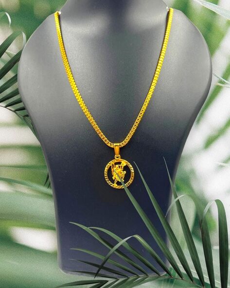 Hanuman ji gold locket on sale design