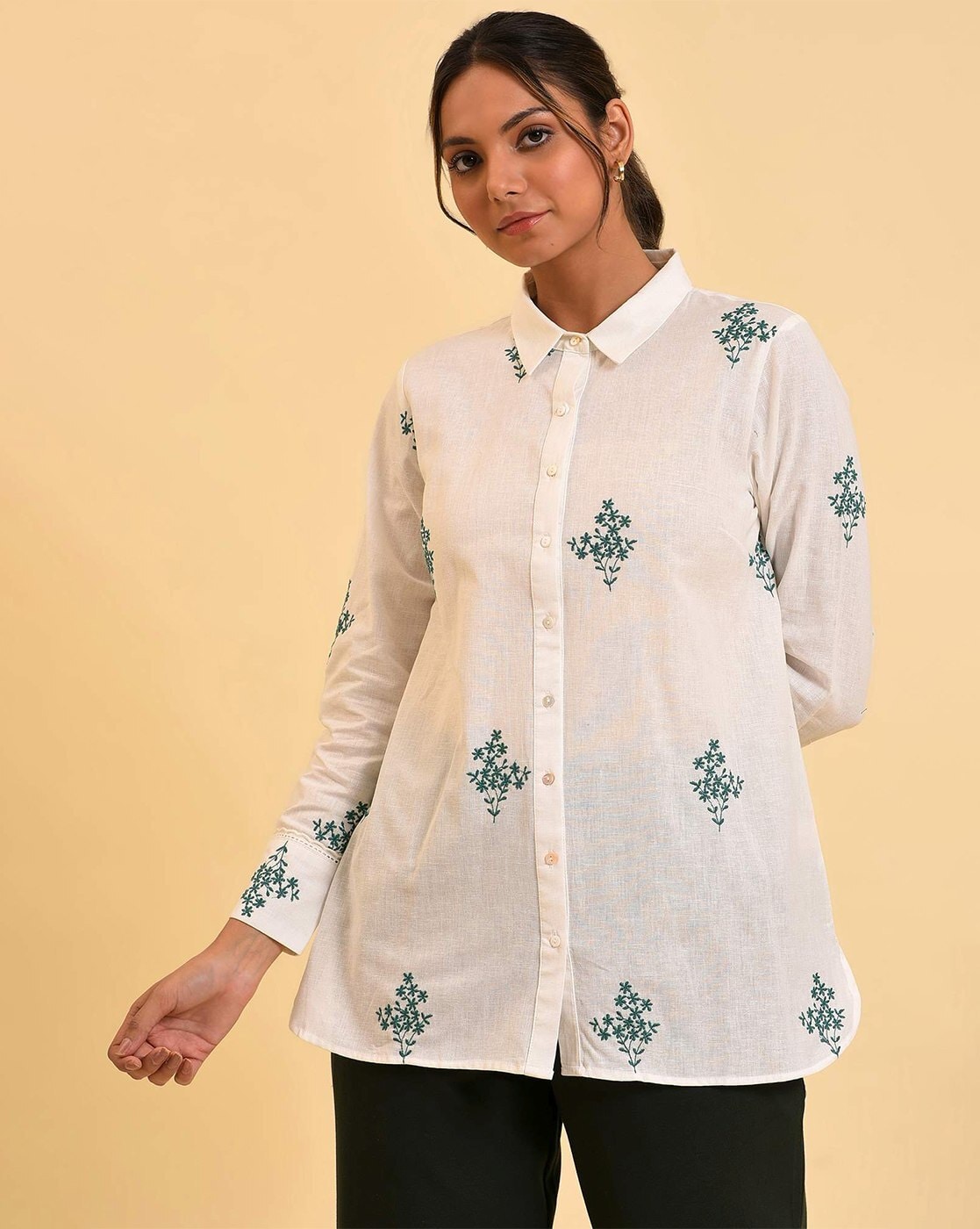 Buy White Shirts, Tops & Tunic for Women by W Online | Ajio.com